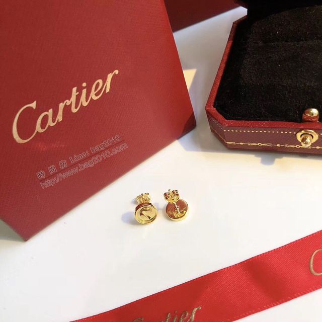 Cartier首飾 卡地亞經典LOVE系列 s925純銀材質 螺絲印耳釘  zgk1409